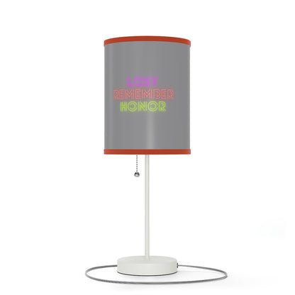 Lamp on a Stand, US|CA plug: LGBTQ Pride Grey