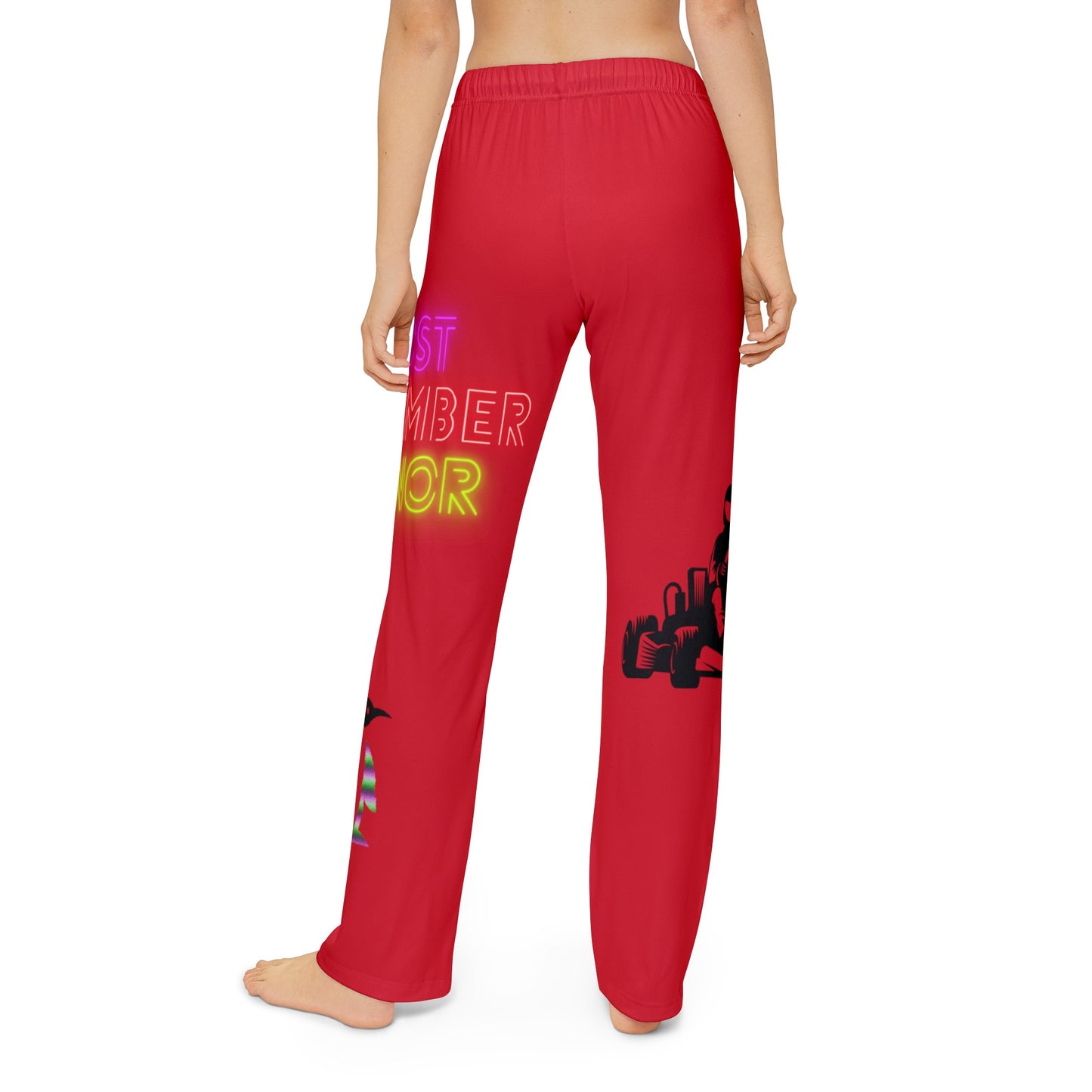 Kids Pajama Pants: Racing Dark Red