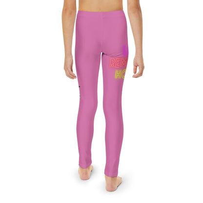 Youth Full-Length Leggings: Lost Remember Honor Lite Pink