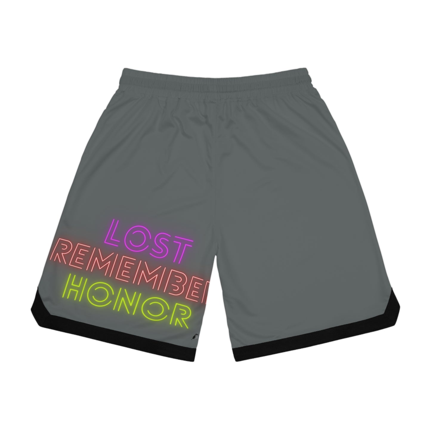 Basketball Rib Shorts: Writing Dark Grey