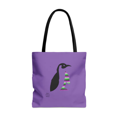 Tote Bag: Crazy Penguin World Logo Lite Purple