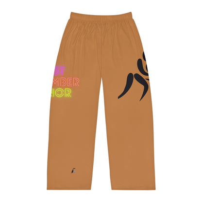 Men's Pajama Pants: Wrestling Lite Brown