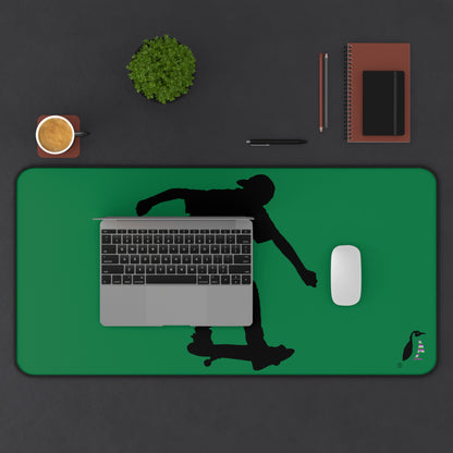 Desk Mat: Skateboarding Dark Green