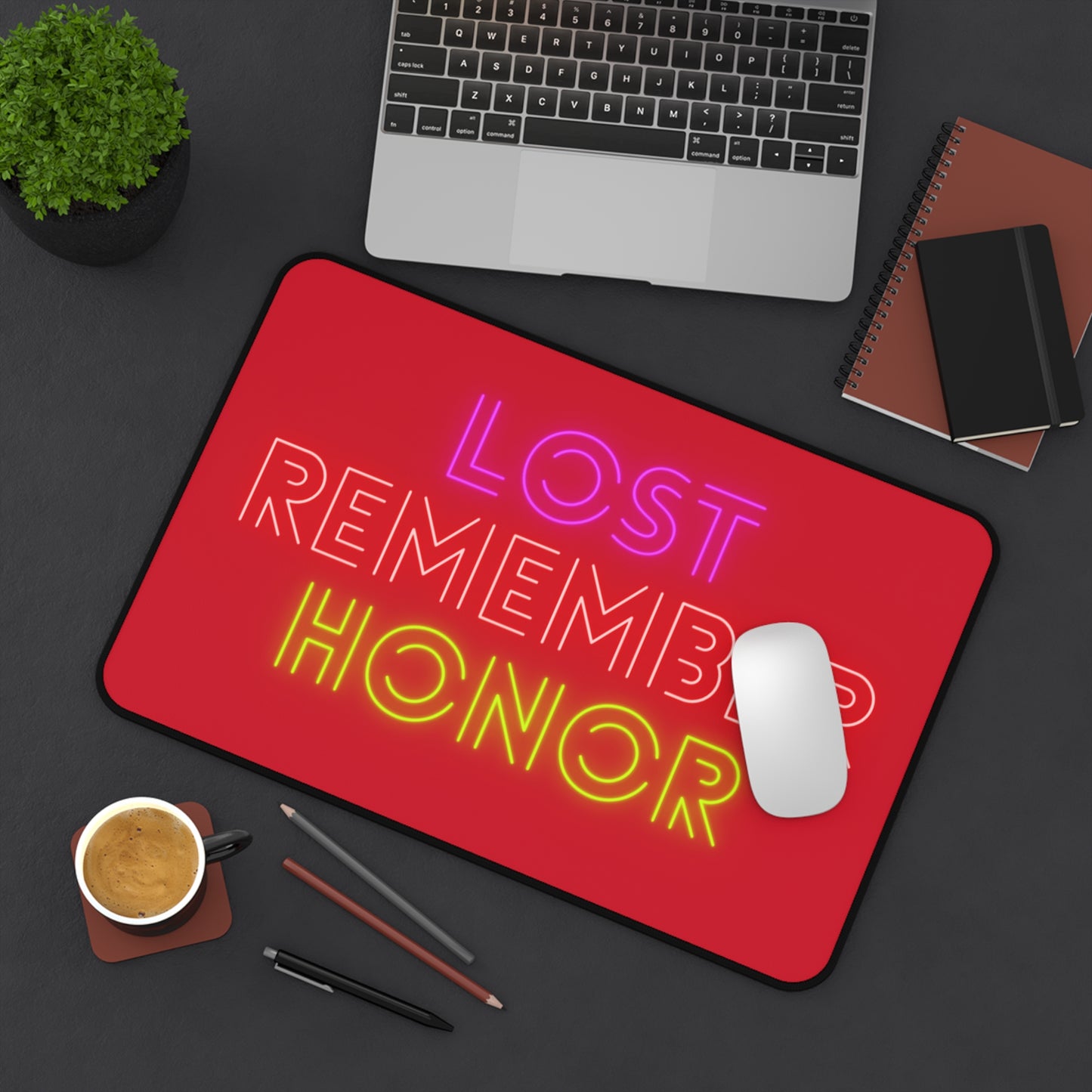 Desk Mat: Lost Remember Honor Dark Red