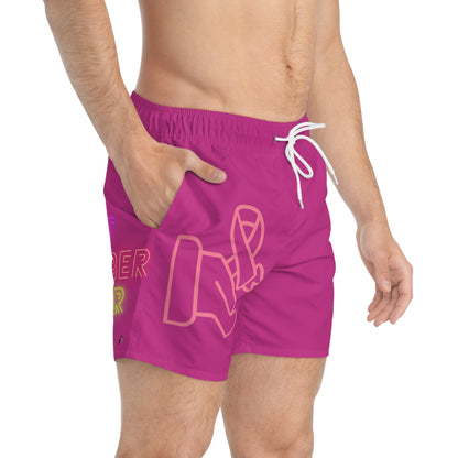 Swim Trunks: Fight Cancer Pink