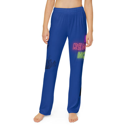 Kids Pajama Pants: Writing Dark Blue