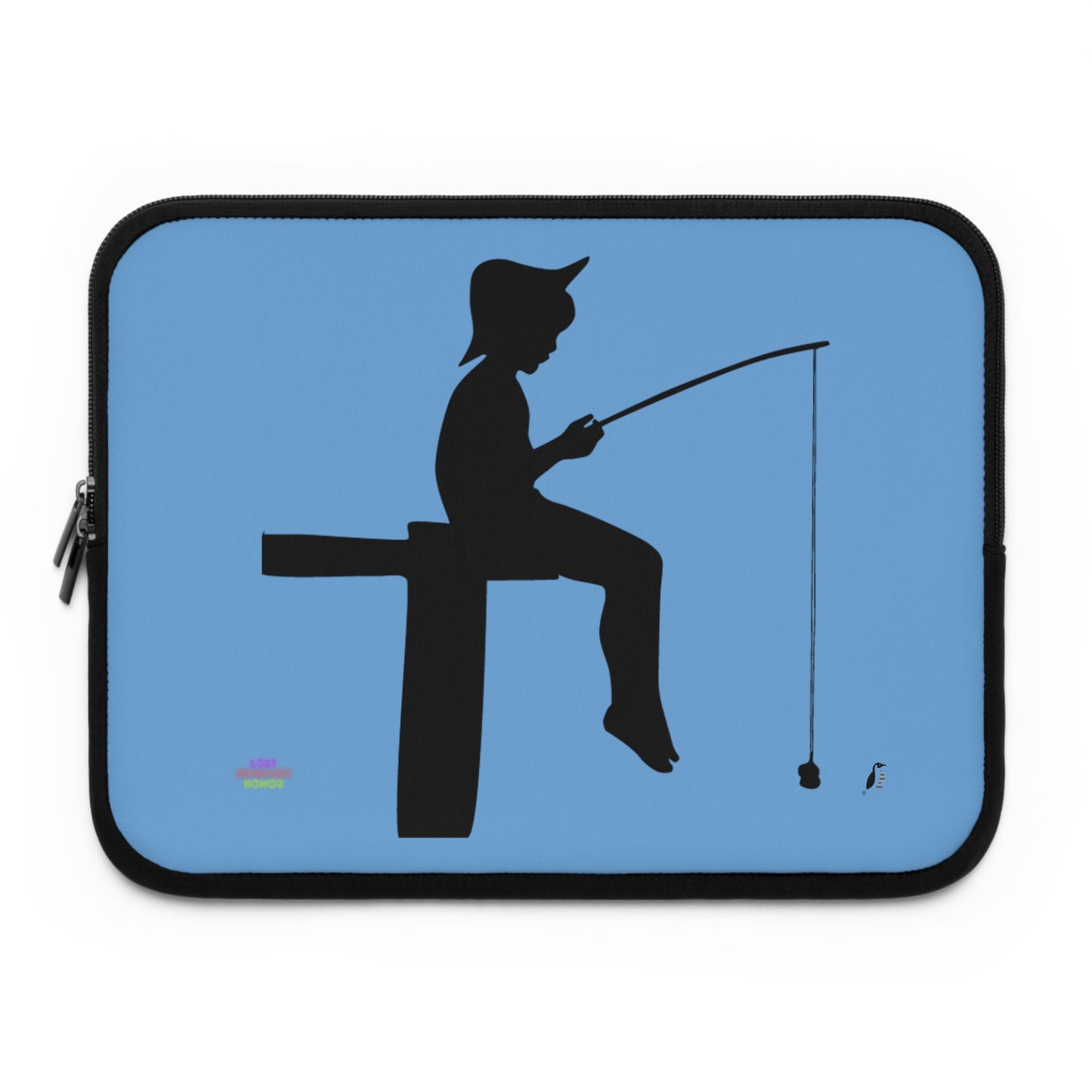 Laptop Sleeve: Fishing Lite Blue