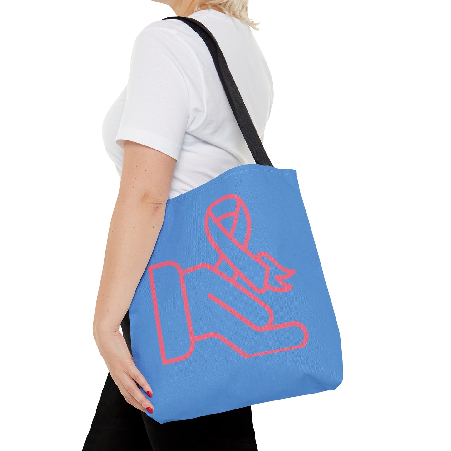 Tote Bag: Fight Cancer Lite Blue