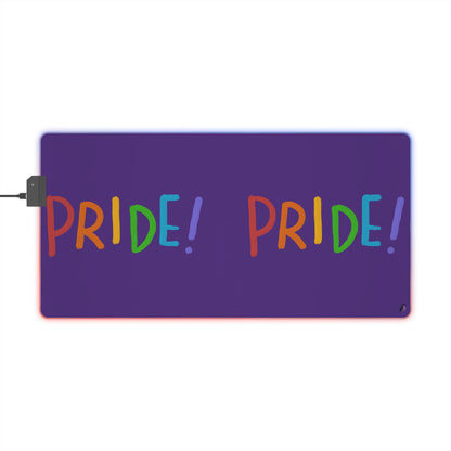 LED Gaming Mouse Pad: LGBTQ Pride Purple