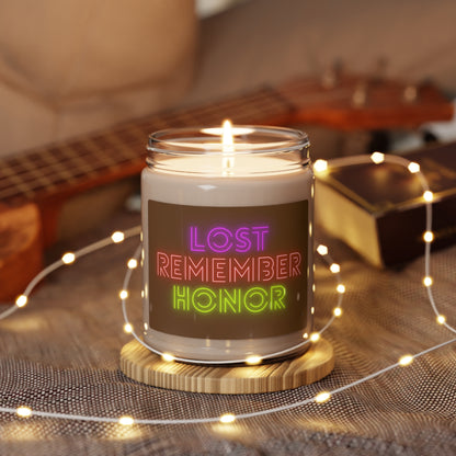 Scented Soy Candle, 9oz: Lost Remember Honor Brown
