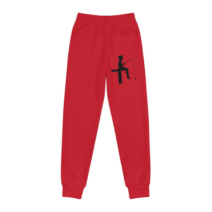 Youth Joggers: Fishing Dark Red