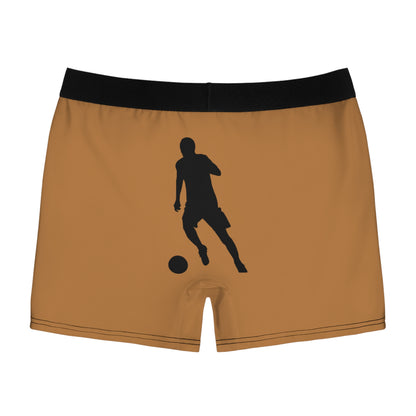 Men's Boxer Briefs: Soccer Lite Brown