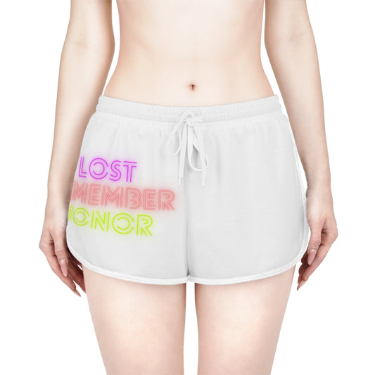 Women's Relaxed Shorts: Lost Remember Honor White