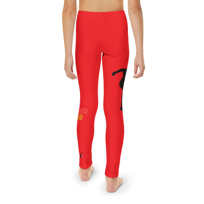 Youth Full-Length Leggings: Skateboarding Red