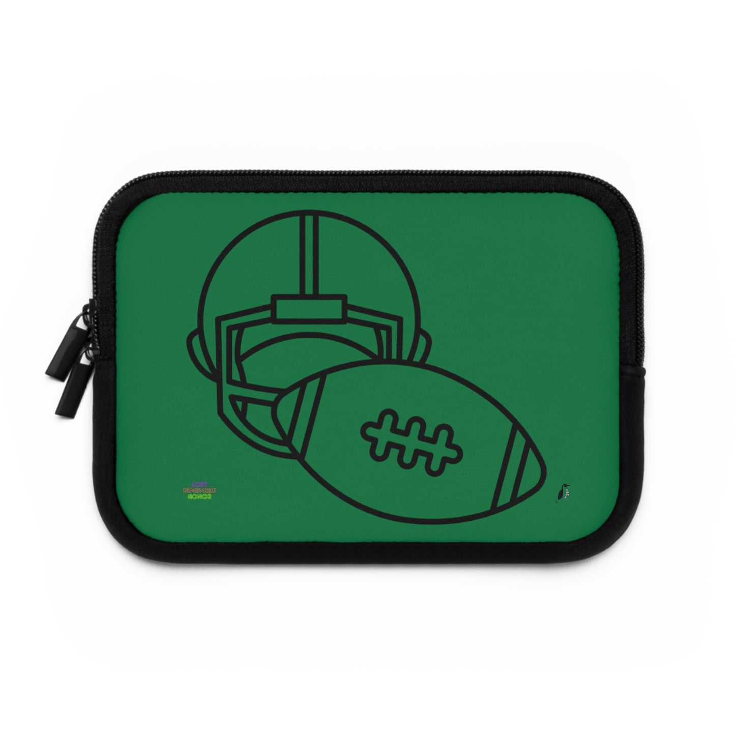 Laptop Sleeve: Football Dark Green