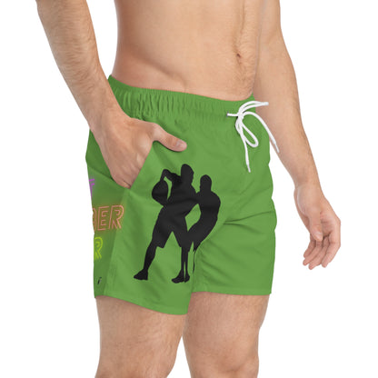 Swim Trunks: Basketball Green