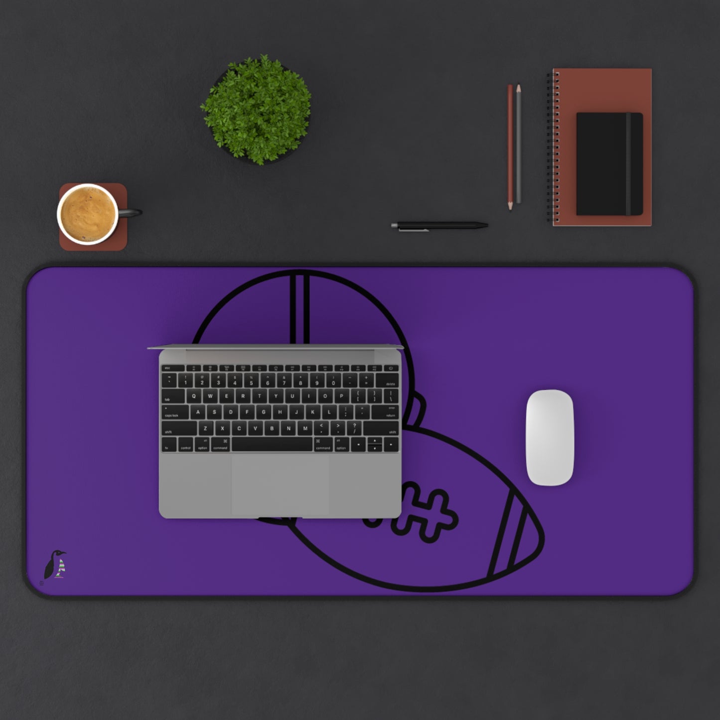 Desk Mat: Football Purple