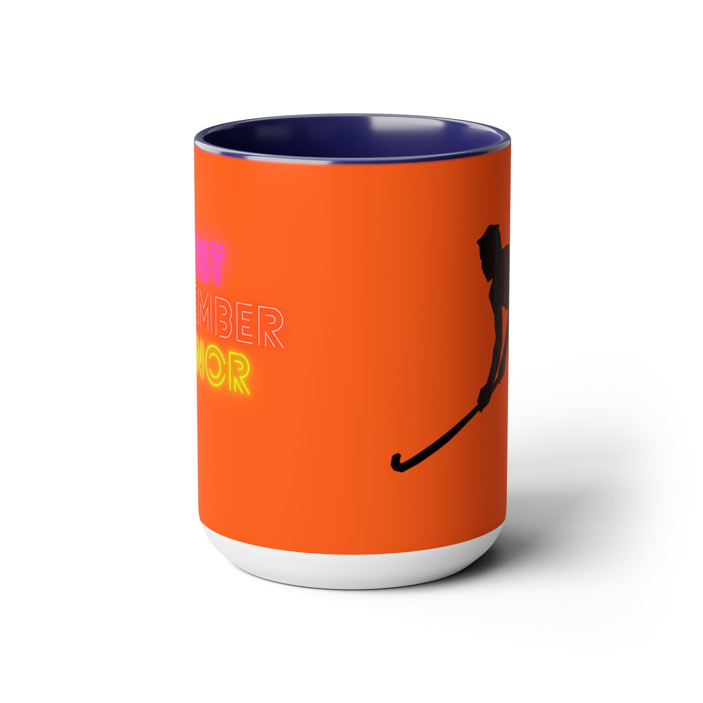 Two-Tone Coffee Mugs, 15oz: Hockey Orange