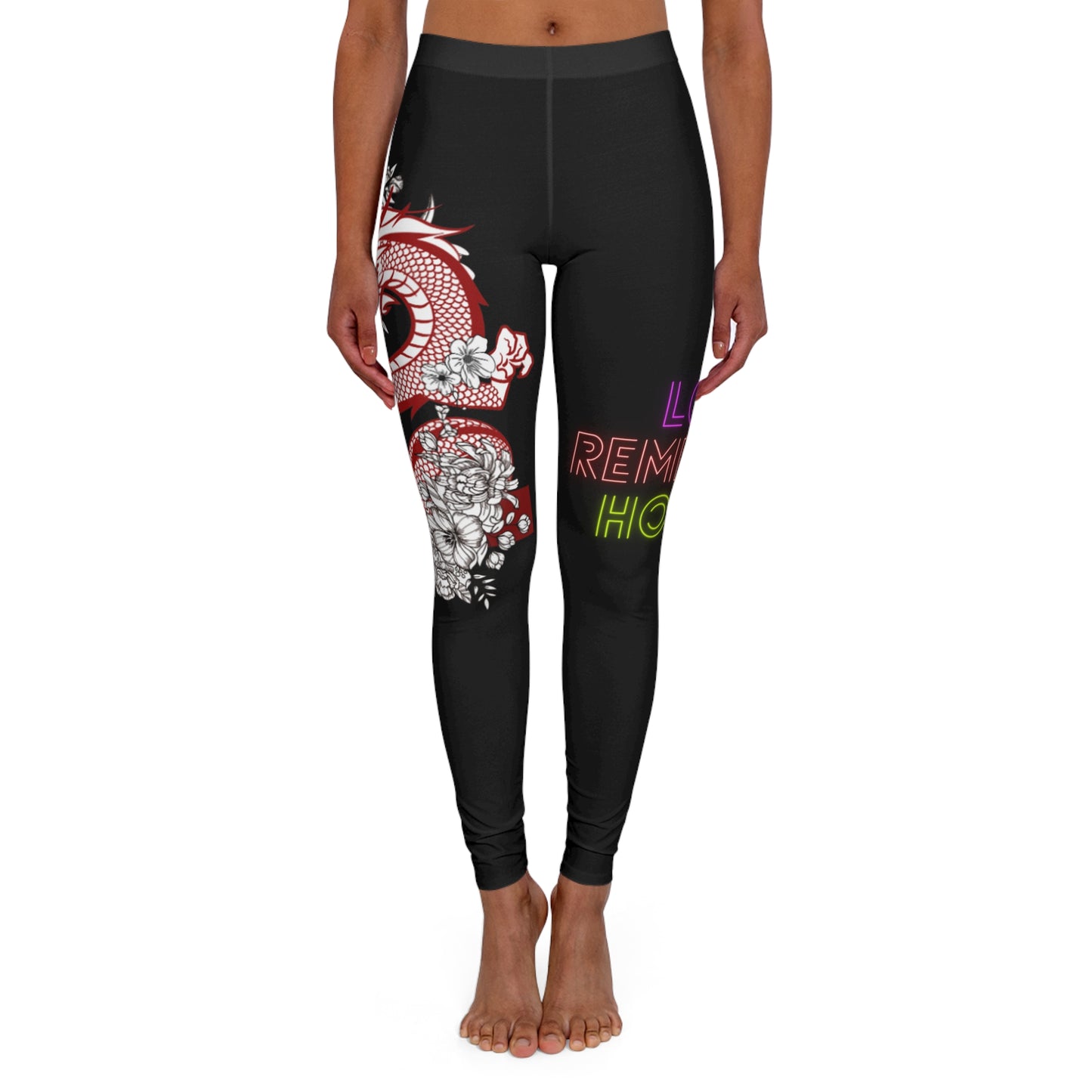 Women's Spandex Leggings: Dragons Black