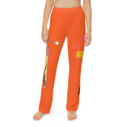 Kids Pajama Pants: Golf Orange