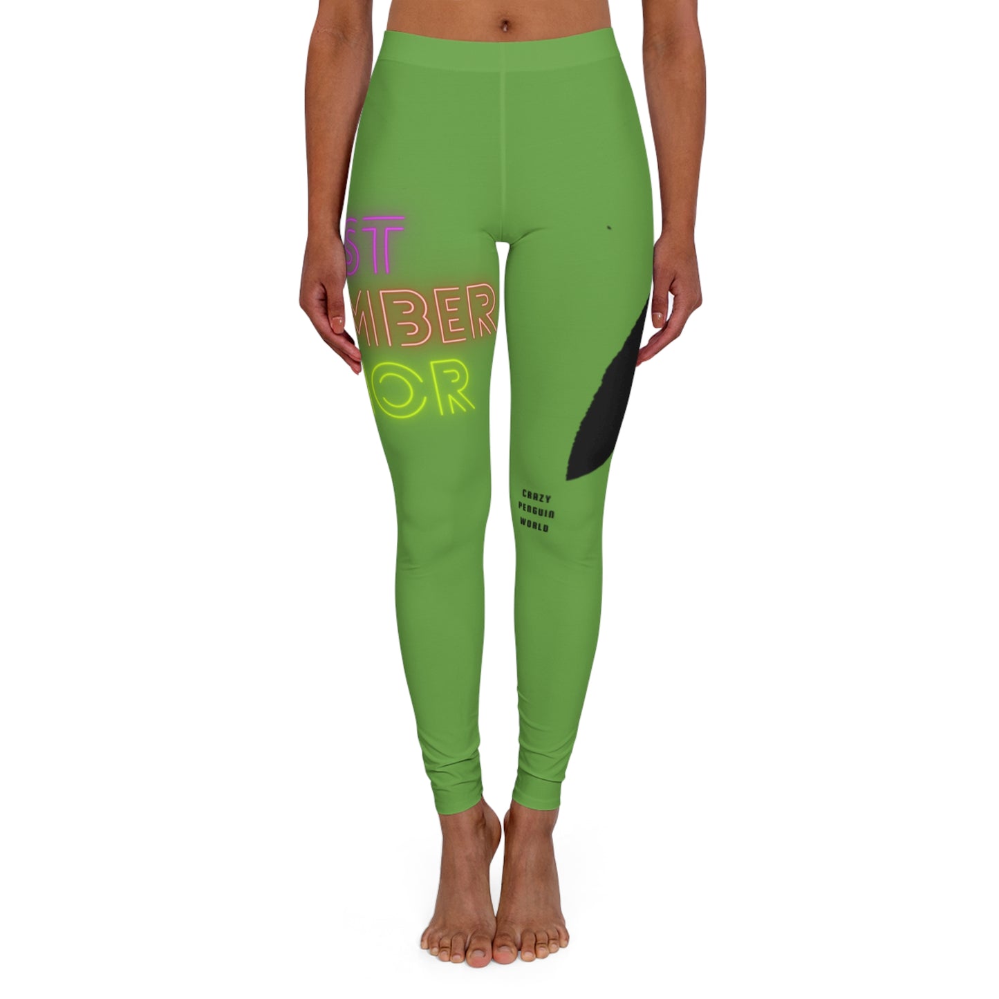 Women's Spandex Leggings: Lost Remember Honor Green