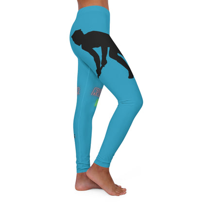 Women's Spandex Leggings: Hockey Turquoise