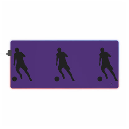 LED Gaming Mouse Pad: Soccer Purple