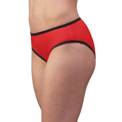 Women's Briefs: Crazy Penguin World Logo Red