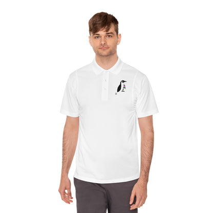 Men's Sport Polo Shirt: Crazy Penguin World Logo #1