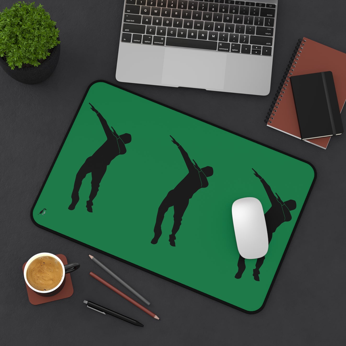 Desk Mat: Dance Dark Green