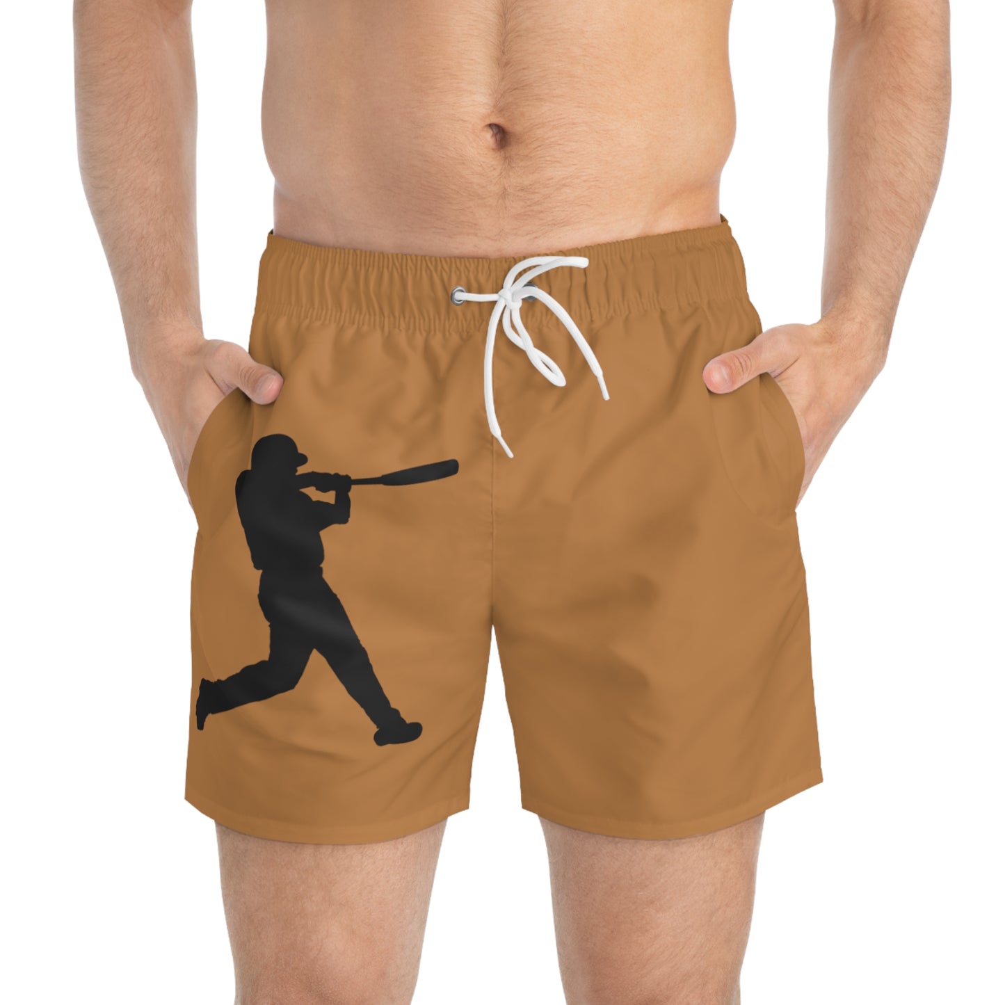 Swim Trunks: Baseball Lite Brown