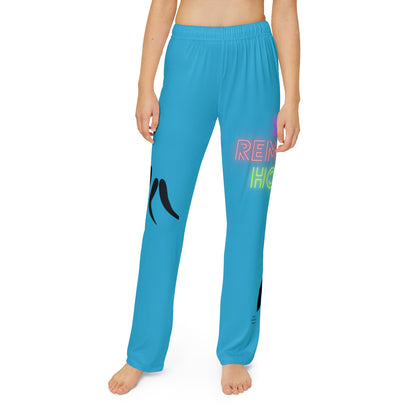 Kids Pajama Pants: Wrestling Turquoise