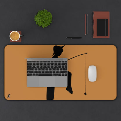 Desk Mat: Fishing Lite Brown