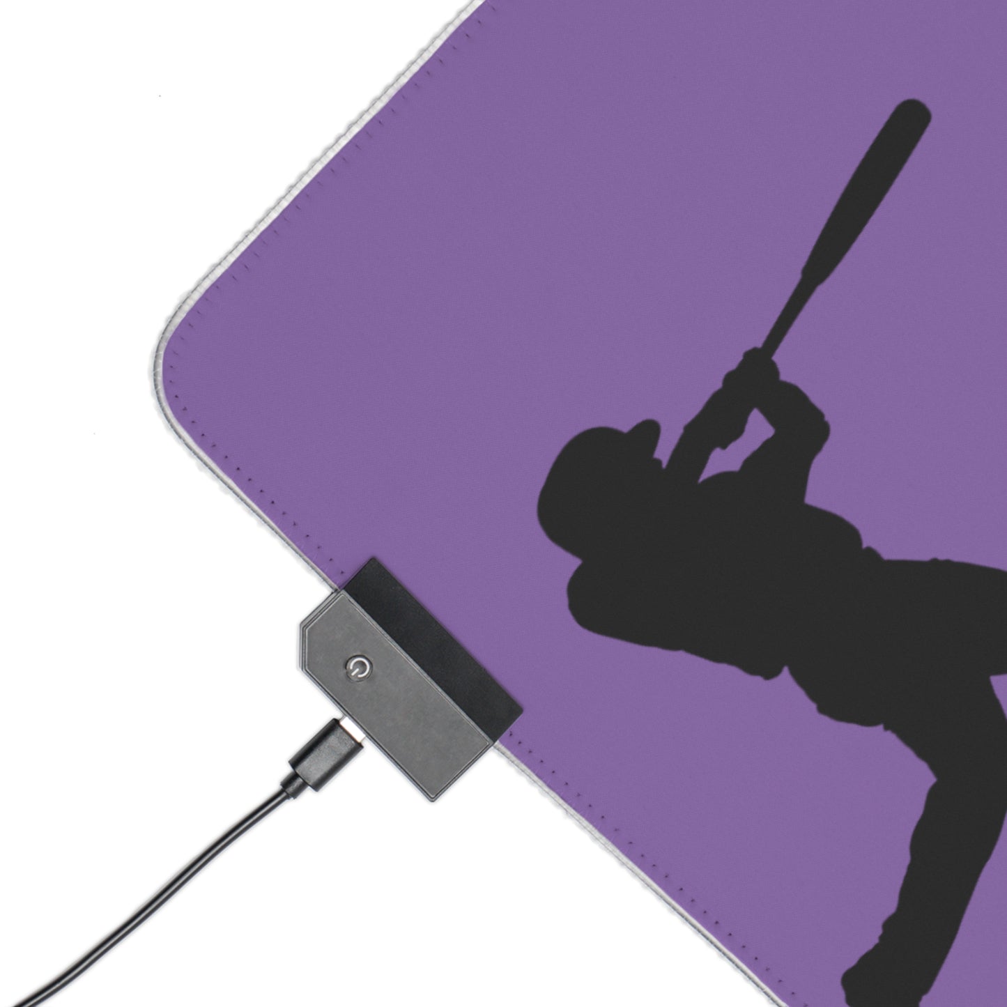 LED Gaming Mouse Pad: Baseball Lite Purple