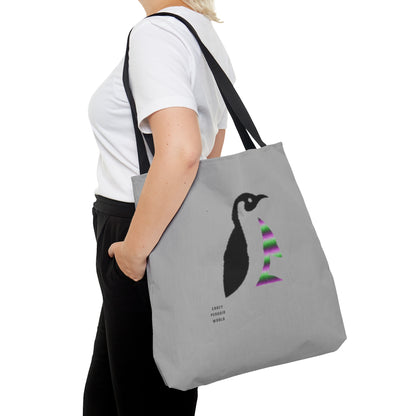 Tote Bag: Crazy Penguin World Logo Lite Grey