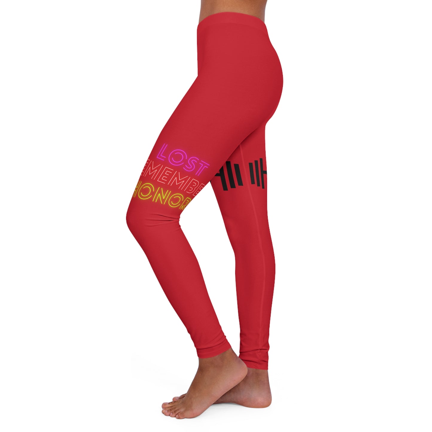 Women's Spandex Leggings: Weightlifting Dark Red