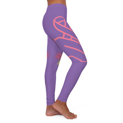 Women's Spandex Leggings: Fight Cancer Lite Purple