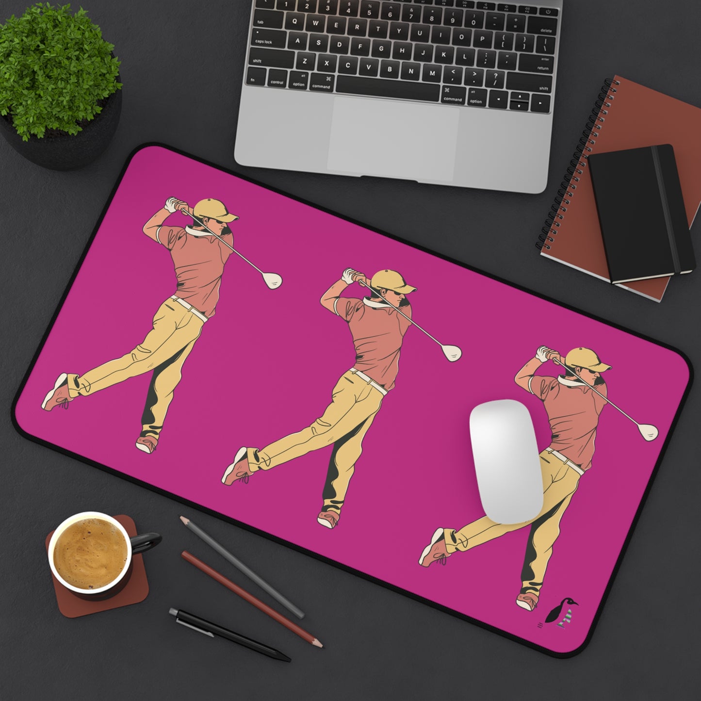 Desk Mat: Golf Pink