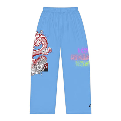 Women's Pajama Pants: Dragons Lite Blue