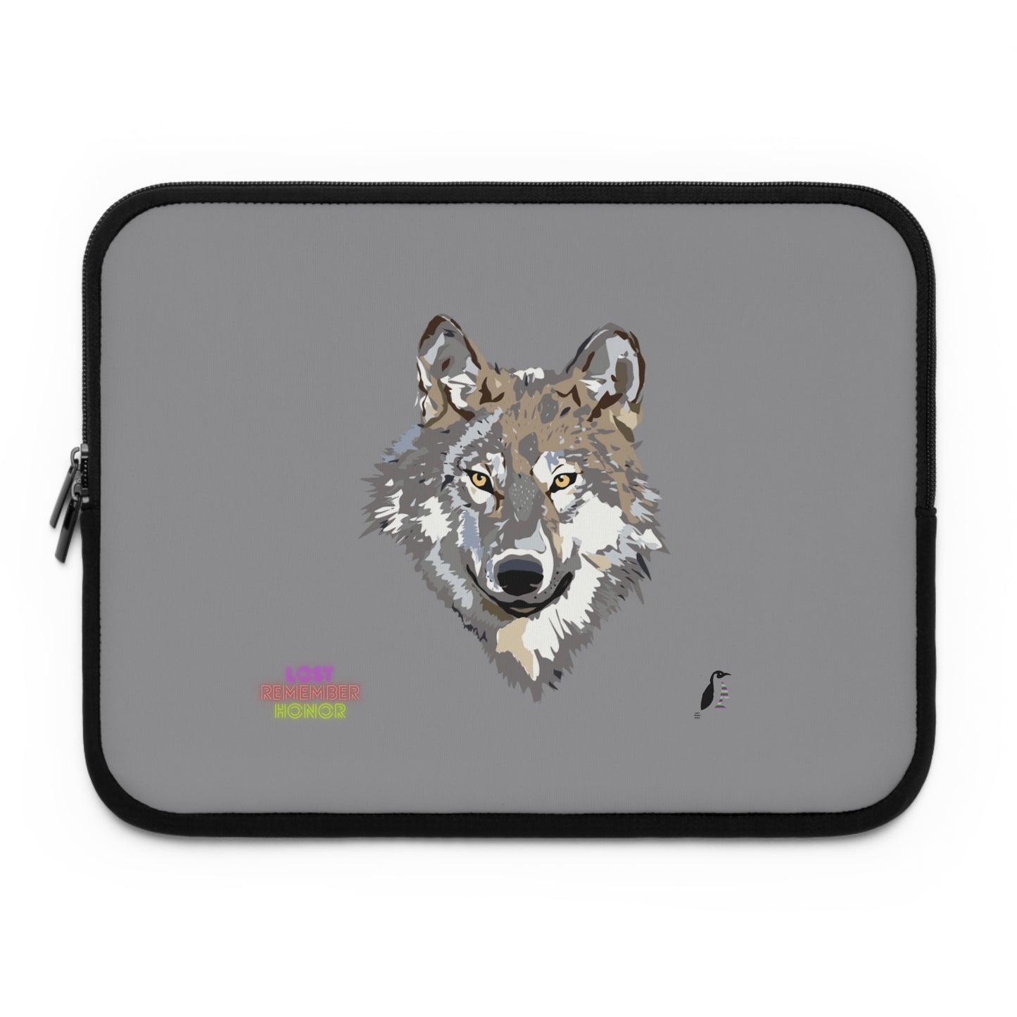 Laptop Sleeve: Wolves Grey