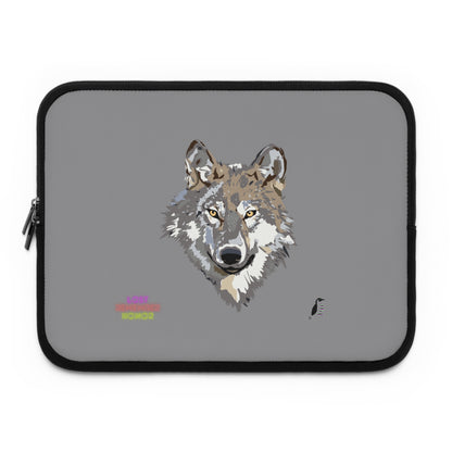 Laptop Sleeve: Wolves Grey