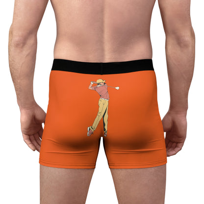 Men's Boxer Briefs: Golf Orange