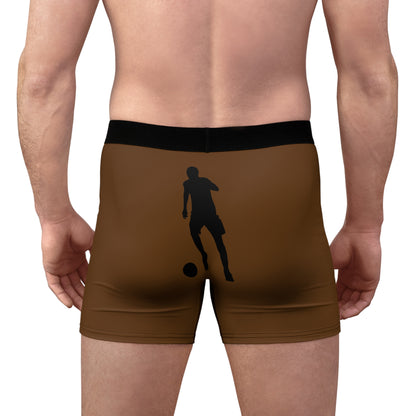 Men's Boxer Briefs: Soccer Brown