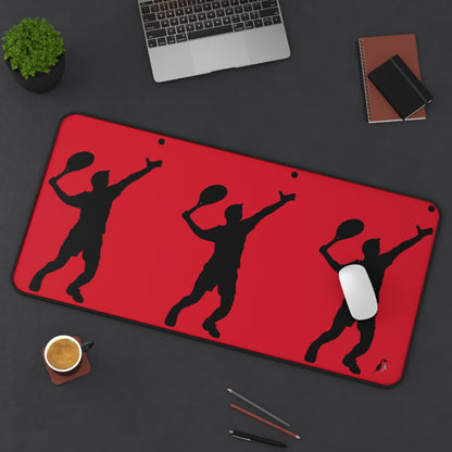 Desk Mat: Tennis Dark Red