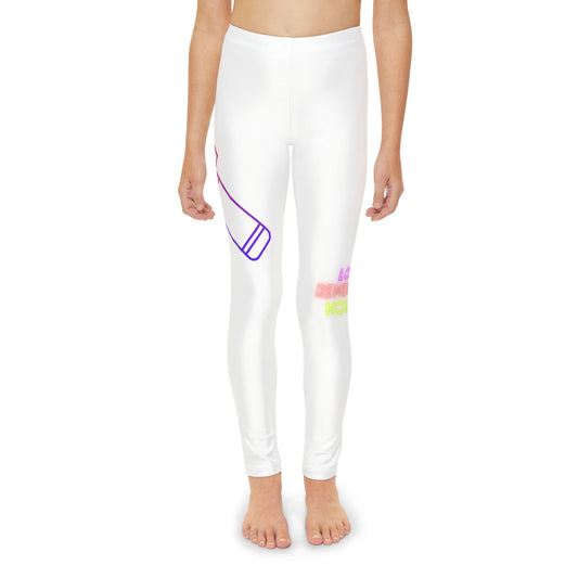 Youth Full-Length Leggings: Music White