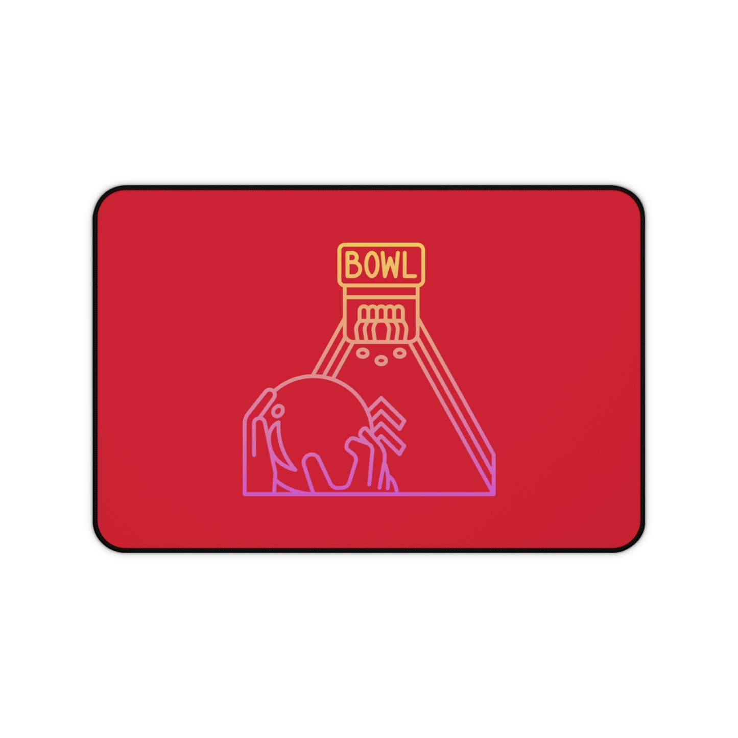 Desk Mat: Bowling Dark Red