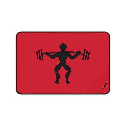 Desk Mat: Weightlifting Dark Red