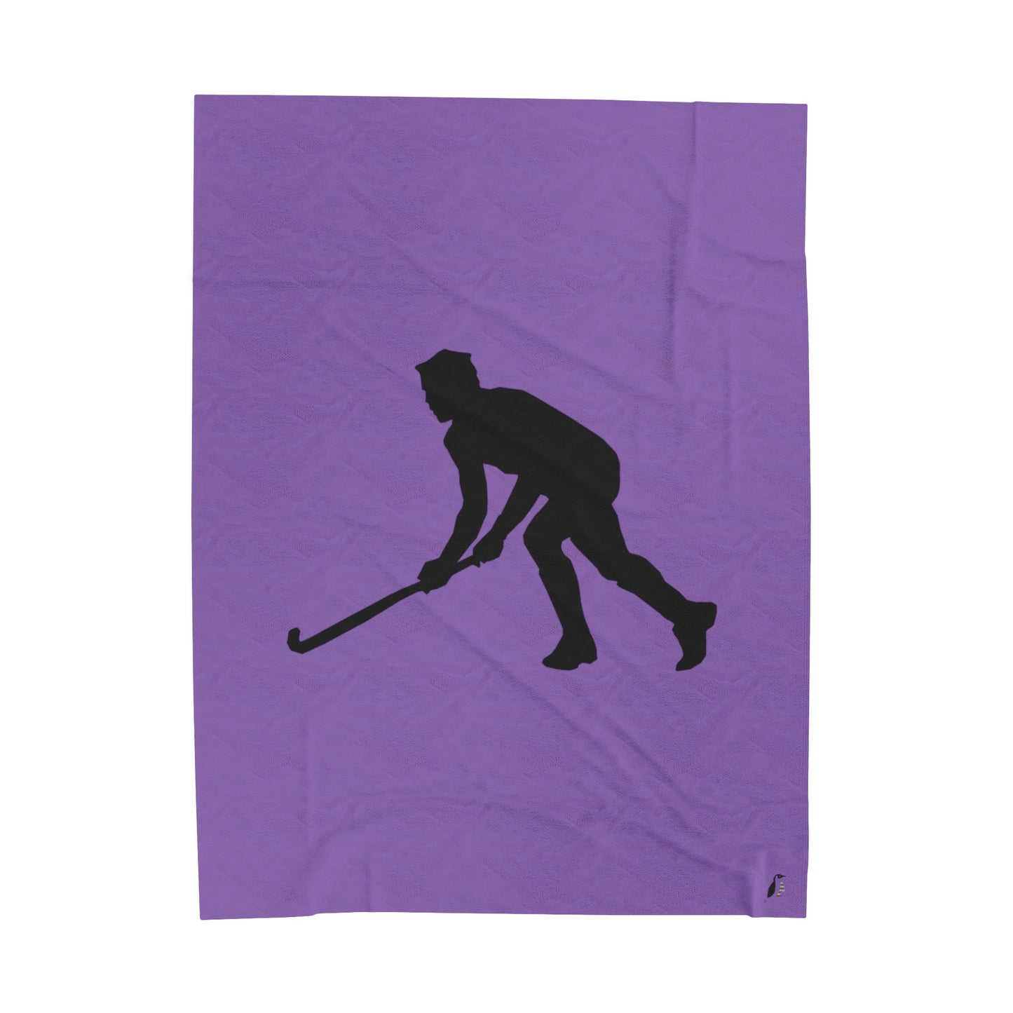 Velveteen Plush Blanket: Hockey Lite Purple