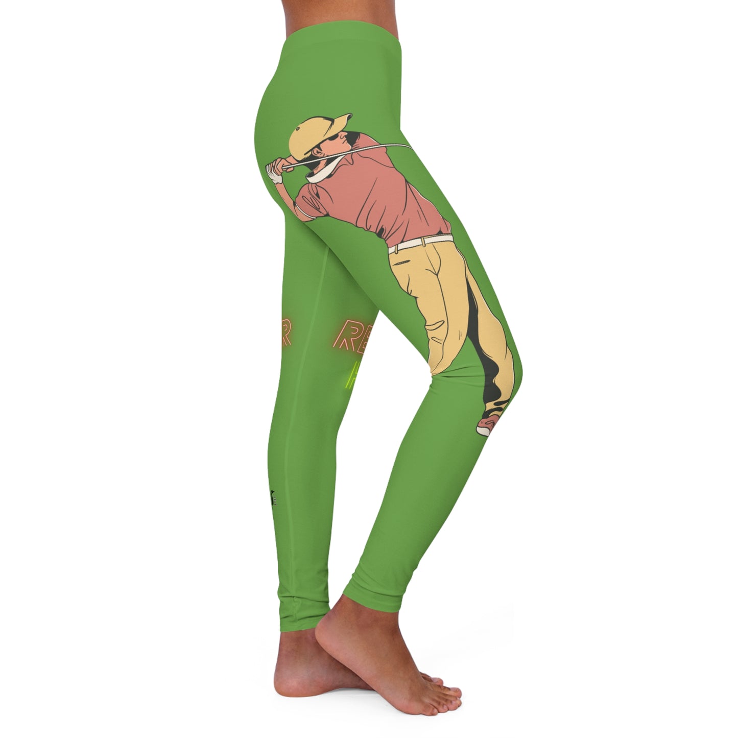 Women's Spandex Leggings: Golf Green