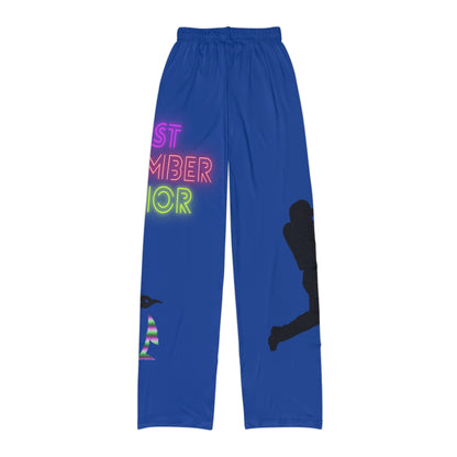 Kids Pajama Pants: Baseball Dark Blue